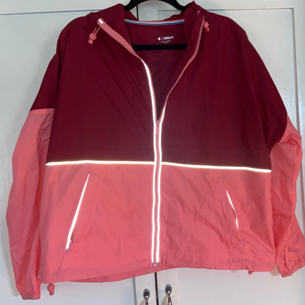 Sporty Red and Pink Bomber Jacket with Modern Appeal